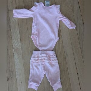Pink Ruffled Baby Outfit